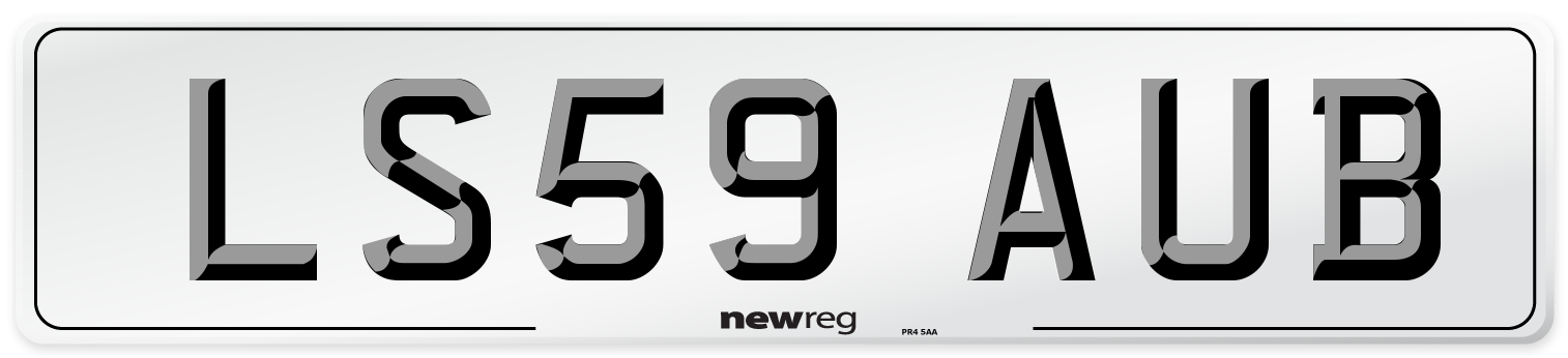 LS59 AUB Number Plate from New Reg